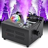 Hakuta 1000W Fog Machine, Smoke Machine with 18 LED Lights, Disco Ball for Halloween, Wedding, Disco Club, Christmas Party, D