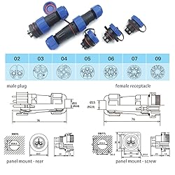 HangTon TY28 7 Pin 25A Bulkhead Dust Poof Connector