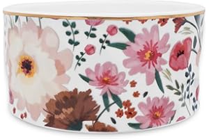 HOMSUN Ceramic Paper Clip Holders Paperclips Holder Dispenser Cute Clips Organizer for Desk Binder Clip Bowl Bobby Pin Hair Clip Holder Gift for Office (Pink White)