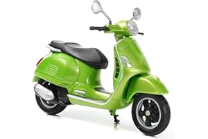 Risopen 1/18 Scale Vespa GTS 125CC Moped Figurine Static Mini Scooter Model Toy Roman Holiday Collection Souvenir Figurine Simulation Motorcycle Toy Cake Topper Gift for Adult Kid Boy (Green Color)