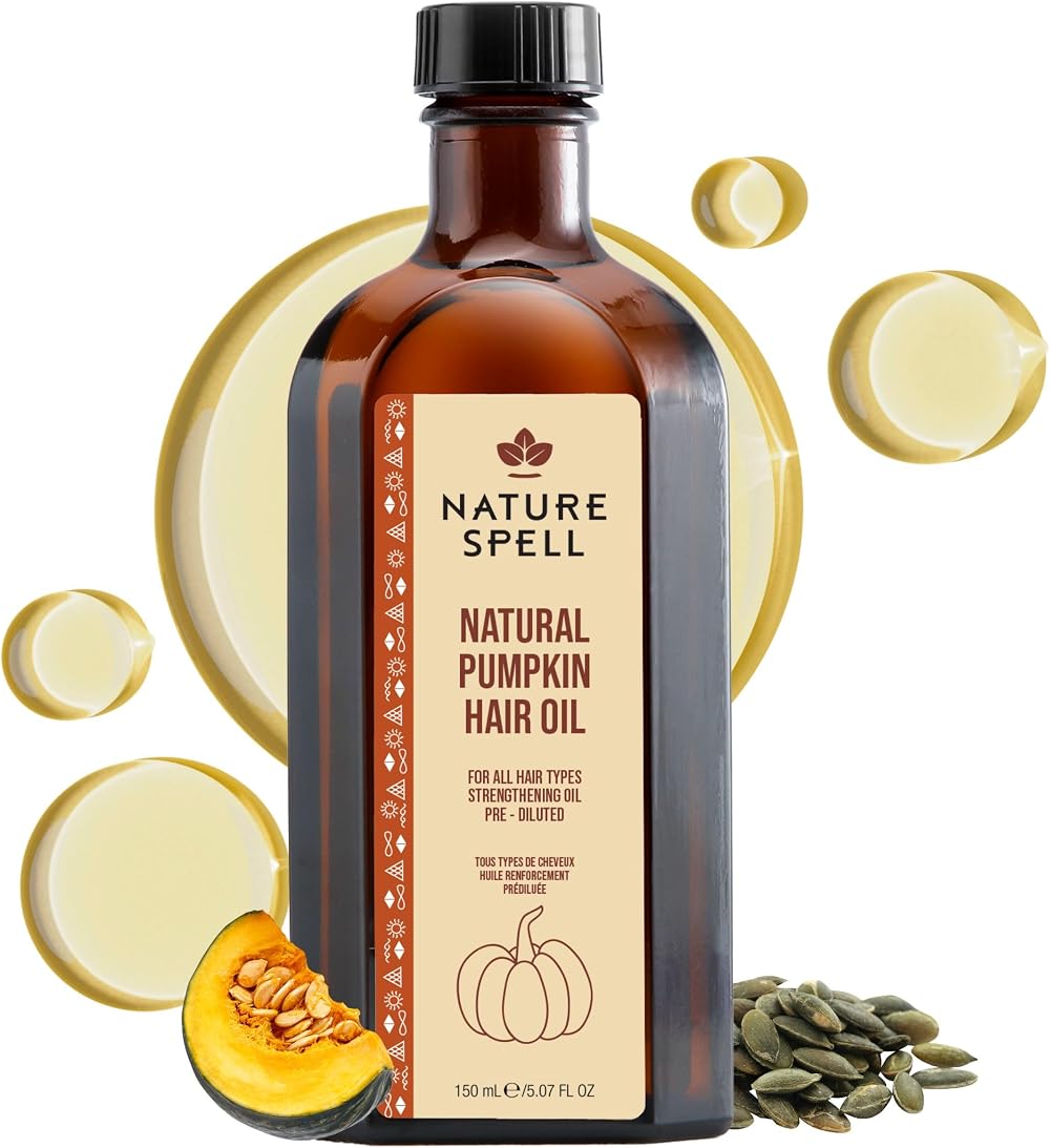 Nature Spell Pumpkin Oil for Hair 150ml Pre-Diluted Nourishes Hair