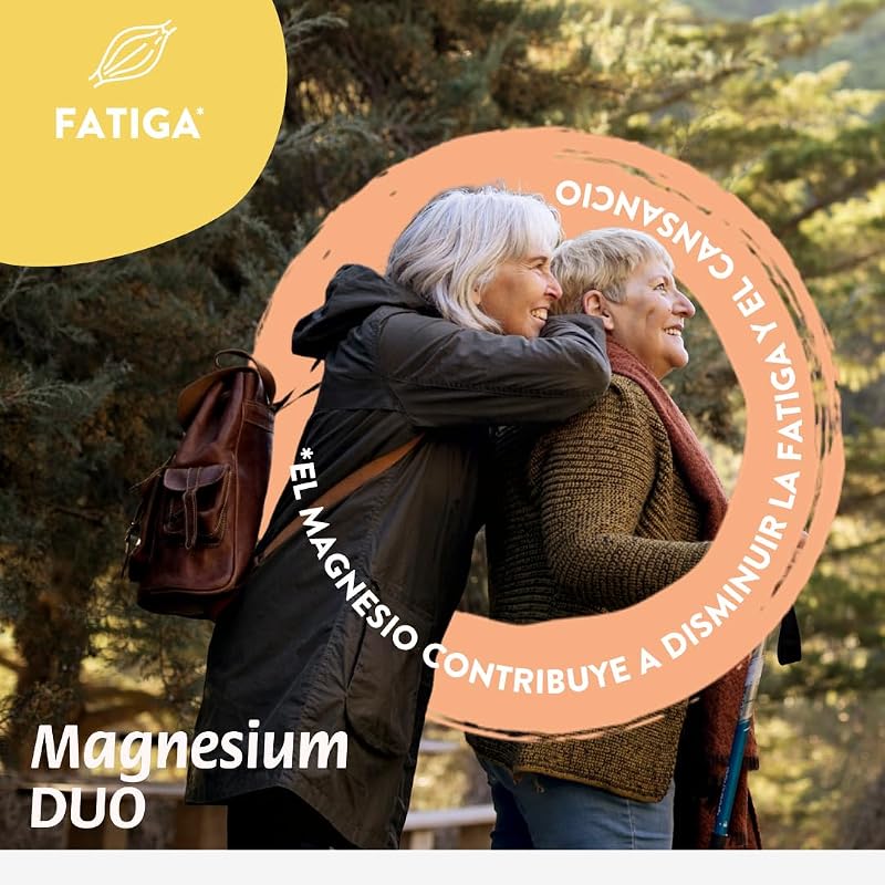 Magnesium Duo Fatiga 160 Comprimidos | 2 Sales de Magnesio y 9 Vitaminas | Contribuye a disminuir la sensación de fatiga y cansancio.