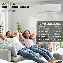 Magshion 9000 BTU Mini Split Air Conditioner w/0.75