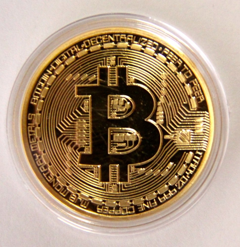 .999 Fine Gold Bitcoin Commemorative Round Collectors Coin Bit Coin