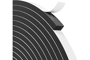 Bantie 33FT EVA Weather Stripping Soundproof Foam Insulation Tape with Adhesive Foam Weatherstripping Door Seal Weather Strip for Door Frame/Window/Gaps Sound Proof