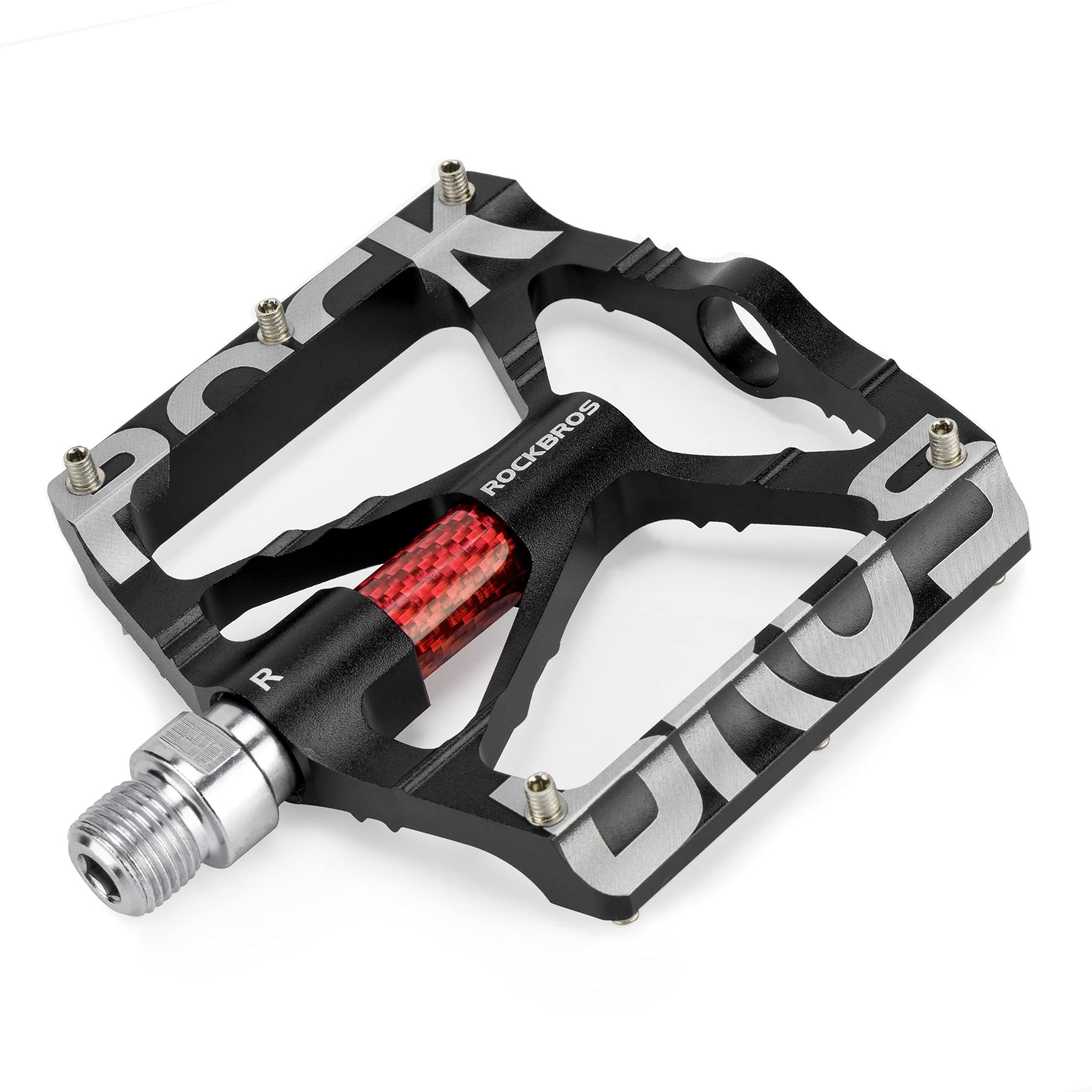 Photo 1 of ROCKBROS Mountain Bike Pedals MTB Pedals CNC Non-Slip Lightweight Aluminum Alloy Bicycle Pedals Sealed Bearings Bicycle Platform Pedals 9/16" BMX Road Bike Pedal