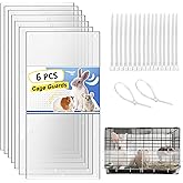 Harhana Cage-Guard, 6 Packs Clear Transparent Pet Cage Protector, Chew-Proof Barrier for Hamster, Rabbit, Bird Cages, DIY Customizable Edge Cover to Protect Wires &amp; Prevent Mess
