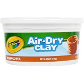 Crayola Air Dry Clay, Terra Cotta No Bake Modeling Clay for Kids, 2.5lb