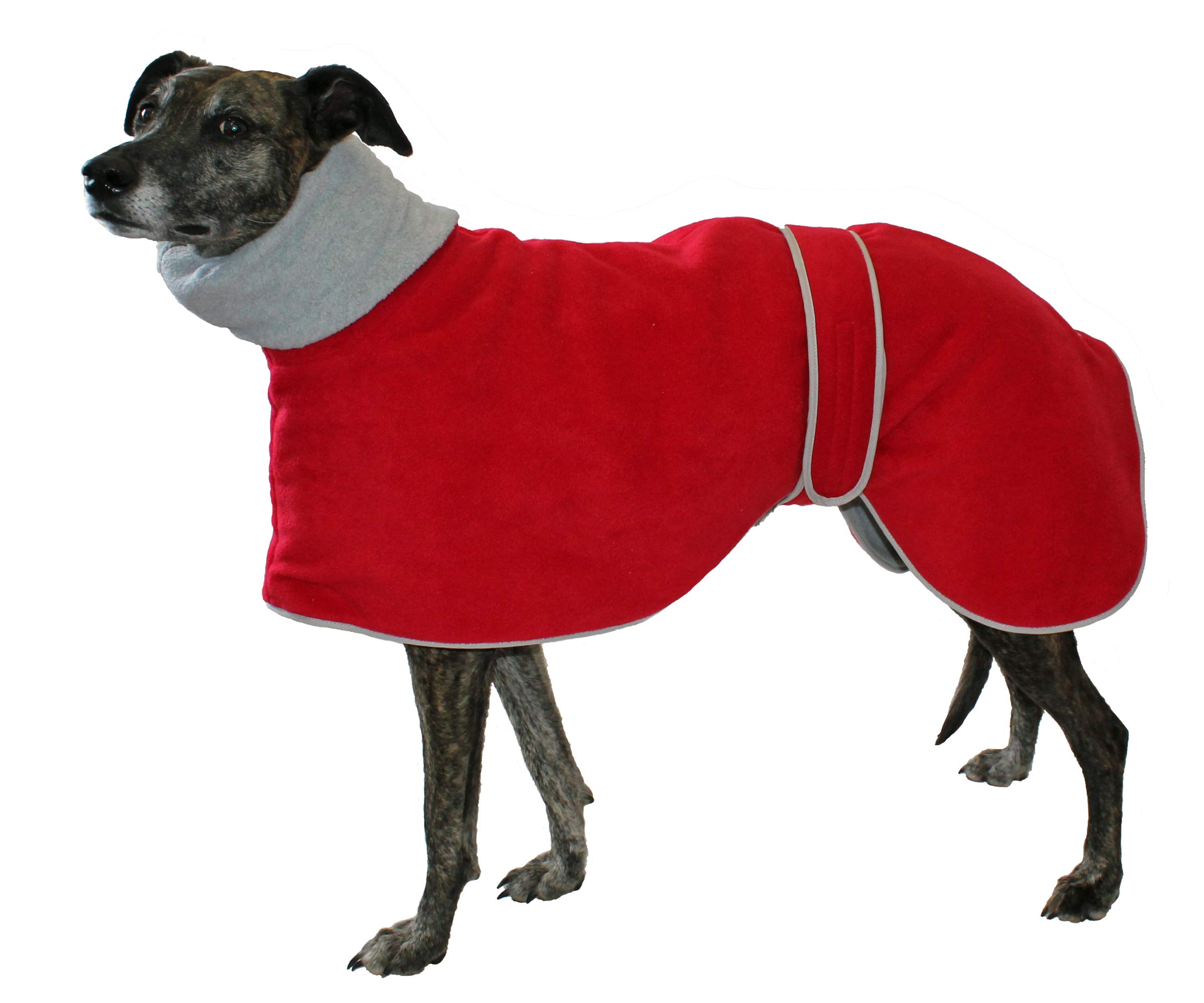 Cosipet Greyhound Polo Coat, 24"/61 cm, Red