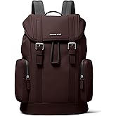 Michael Kors Hudson City Buckle Backpack, Light Gunmetal Hardware/Chocolate