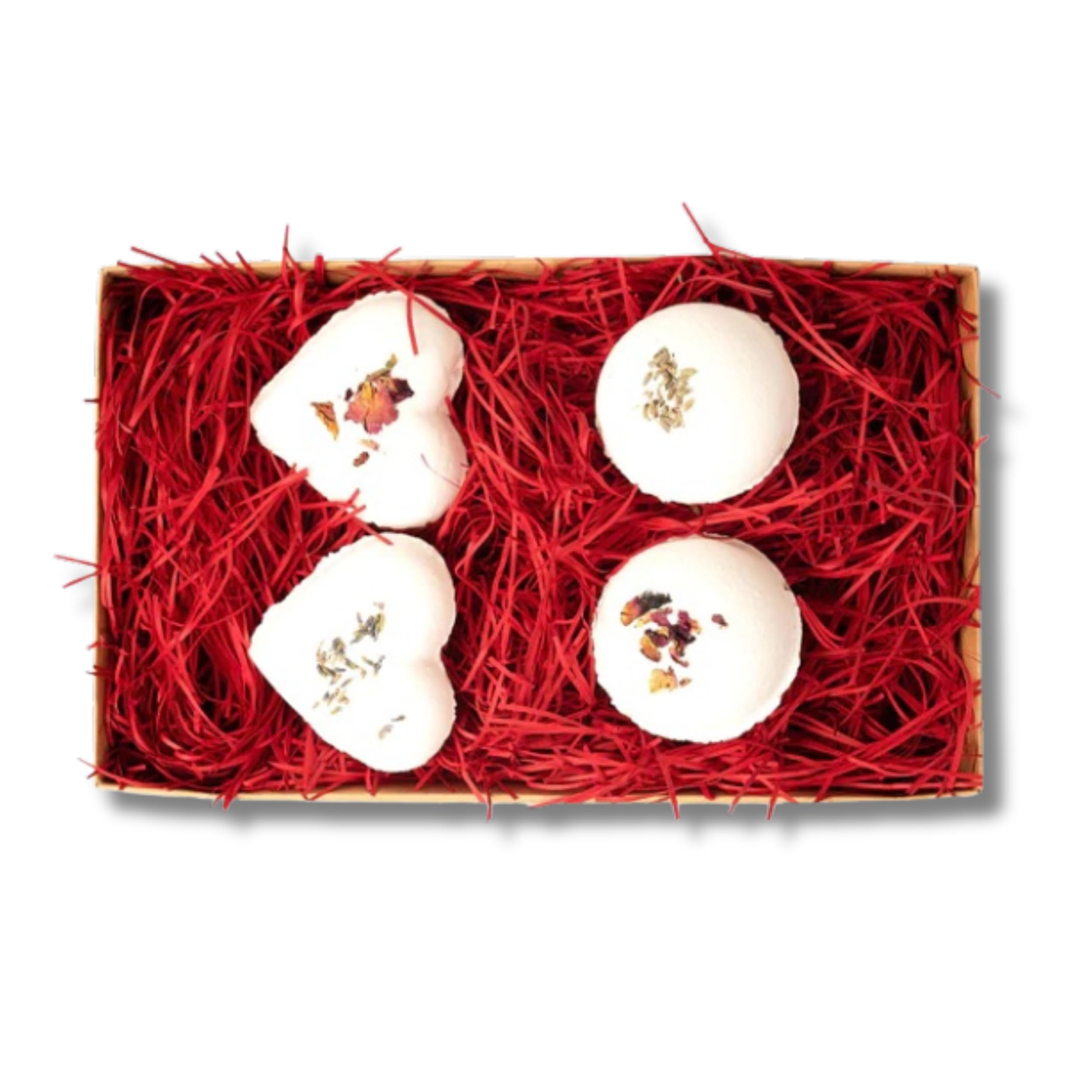 Eco Bath London Bath Bomb Set of 4 - Luxurious and Aromatic All-Natural Handmade Bath Bomb Collection, Multiple Scents Included (Christmas Spirit, Lavender, Rose, Sea Breeze, Lemon, Truly Tropical)