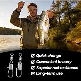 9KM DWLIFE Fishing Swivels Quick Change 40kg Tensile Saltwater Clip 1/0 view 6