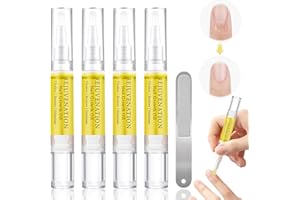 GRENBEN Rejuvenation Nail Growth Oil, Nail Oil for Growth and Strength Rejuvenation, Rejuvenation Nail Growth Serum for Nail Strengthener and Growth with Nails File (4PCS)