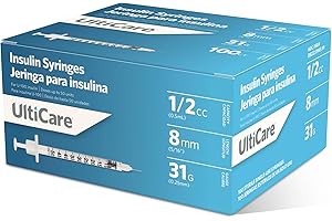 UltiCare Insulin Syringes 1/2 mL - 31G x 8mm 100 Count Box