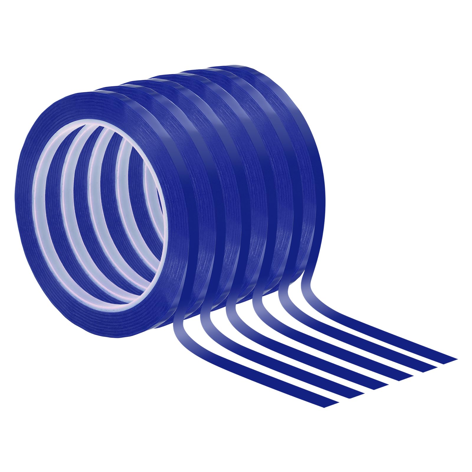 PATIKIL 1/4" Whiteboard Tape, 6 Pack Thin Dry Erase Tape for Graphic Chart Marking DIY Art, Blue
