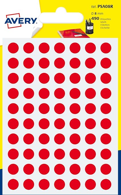 168 Pastilles Adhésives Jaunes - 15mm - Papier Recyclé FSC - Adhésif Non Polluant