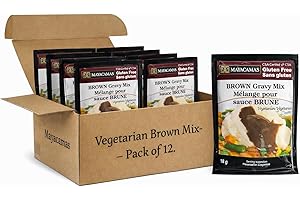 Mayacamas Vegetarian Brown Gravy Mix, Vegan, Gluten Free, Ready to Eat, 18g , Pack of 12