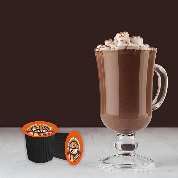 CRAZY CUPS SEASONAL PREMIUM HOT CHOCOLATE SINGLE SERVE CUPS FOR KEURIG K CUP BREWERS VARIETY PACK SAMPLER, 40 COUNT