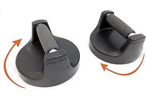 5 STAR SUPER DEALS Pushup Rotating Power Bar Grips - Non Slip Swiveling Grip Handle Push up Stands For Fitness Workout Home Gym - Eliminates Strain - 2 pack