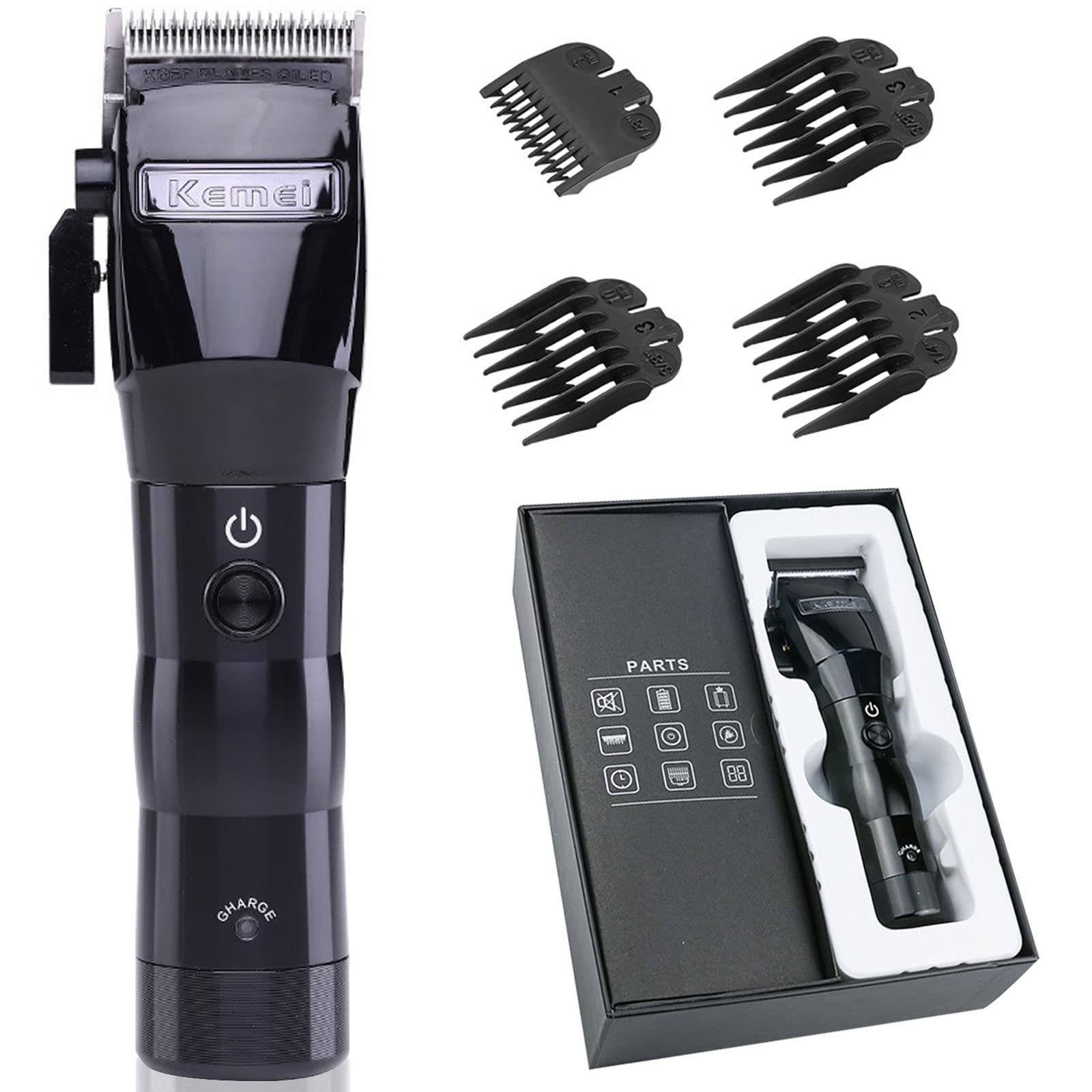 KEMEI Men's Electric Powerful Cordless Styling Tools Hair Clipper Trimmer Cutting Machine Haircut Trimming Powerful Rechargeable Professional Grooming Clippers