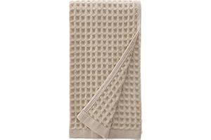 sea me at home Waffle Hand Towel – 100% Turkish Cotton, Quick-Dry, Soft and Absorbent Bathroom Towel (Beige)