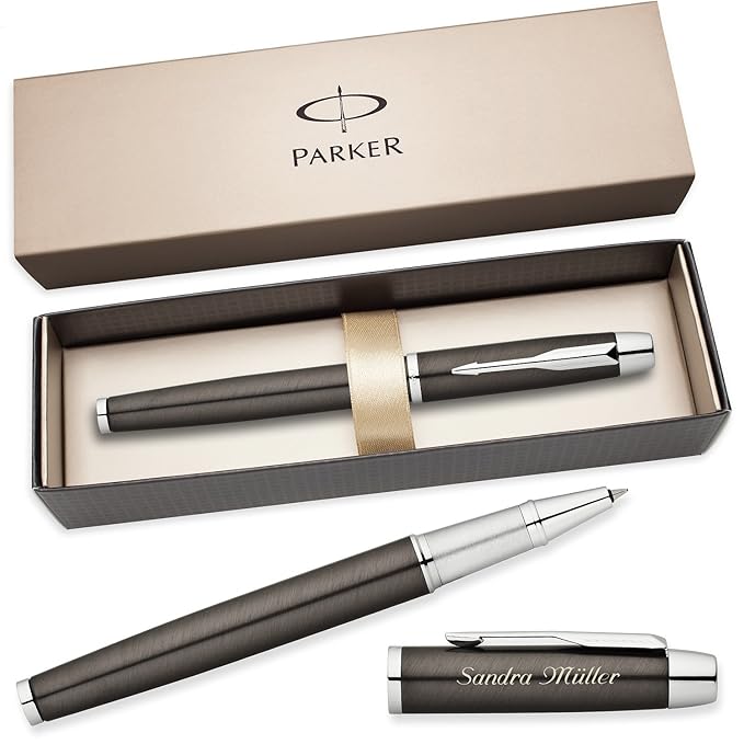 PARKER Tintenroller IM Gunmetal C.C. S0856410 mit persönlicher Laser-Gravur