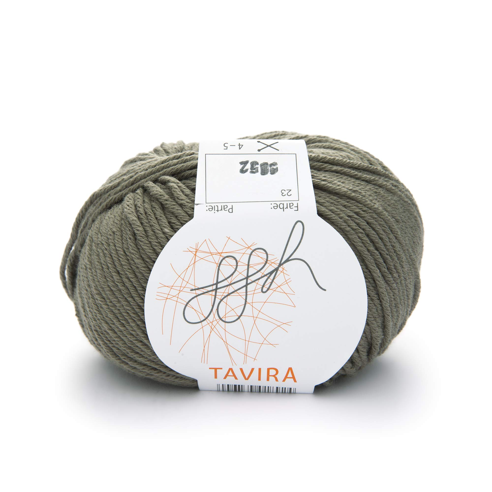 GGH Tavira | Thick cotton for knitting and crochet - suitable as pot flap yarn - 50g ball | Colour 023 - Khaki