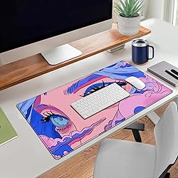 Nasdalgias Anime Girl Loving Eye Desk Mat Desk Mat