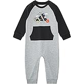 adidas baby-boys Long Sleeve Color Block French Terry Coverall