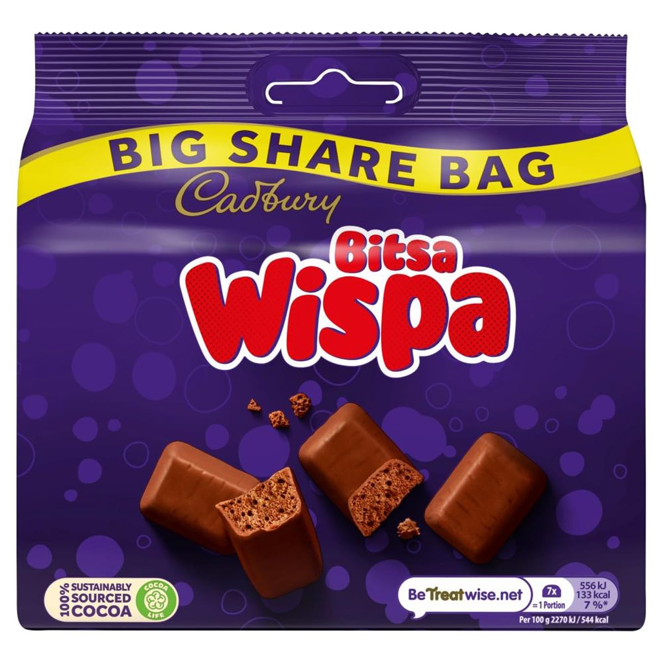 Cadbury Bitsa Wispa Milk Chocolate Bag, 185.5g