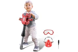 Toy Choi's Kids Jackhammer Toy Drill - Pretend Play Jackhammer with Realistic Sound & Action, Kids Construction Toys for Boys Girls Aged 3-5,4-7