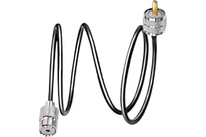UHF PL259 Cable RG58 3.3ft(1M) TUOLNK PL259 SO239 Male to Female Extension Cable Low Loss CB Coax for Two Way Radio CB Radio 