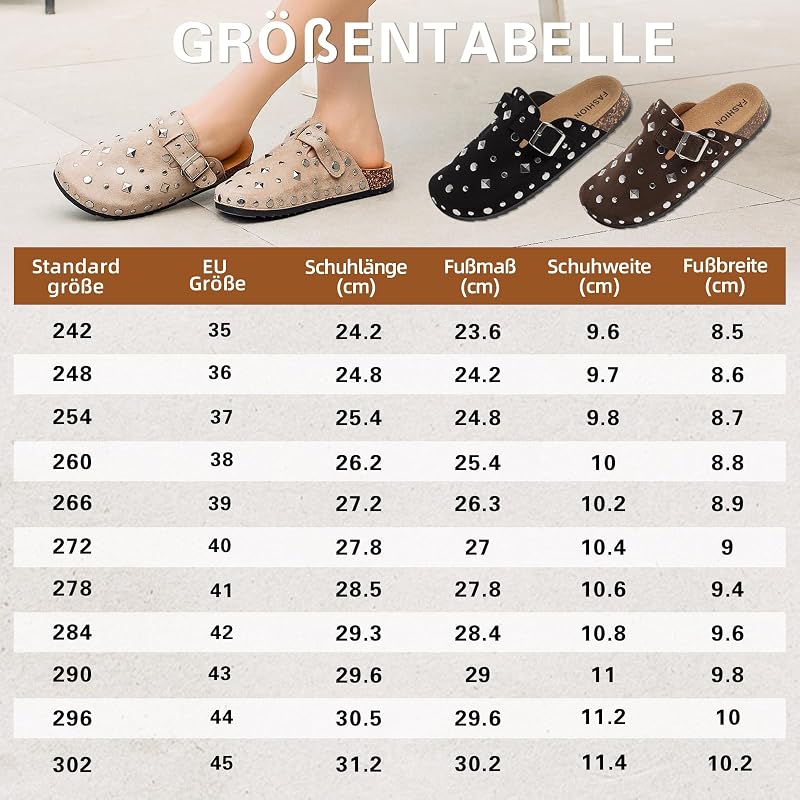 Sabot Femme Mules et Sabots Homme Confortables Unisexe Sabots en Daim