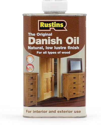 Rustins DANO1000 Original Danish Oil 1 Litre Rich Natural Glow Wood Grain