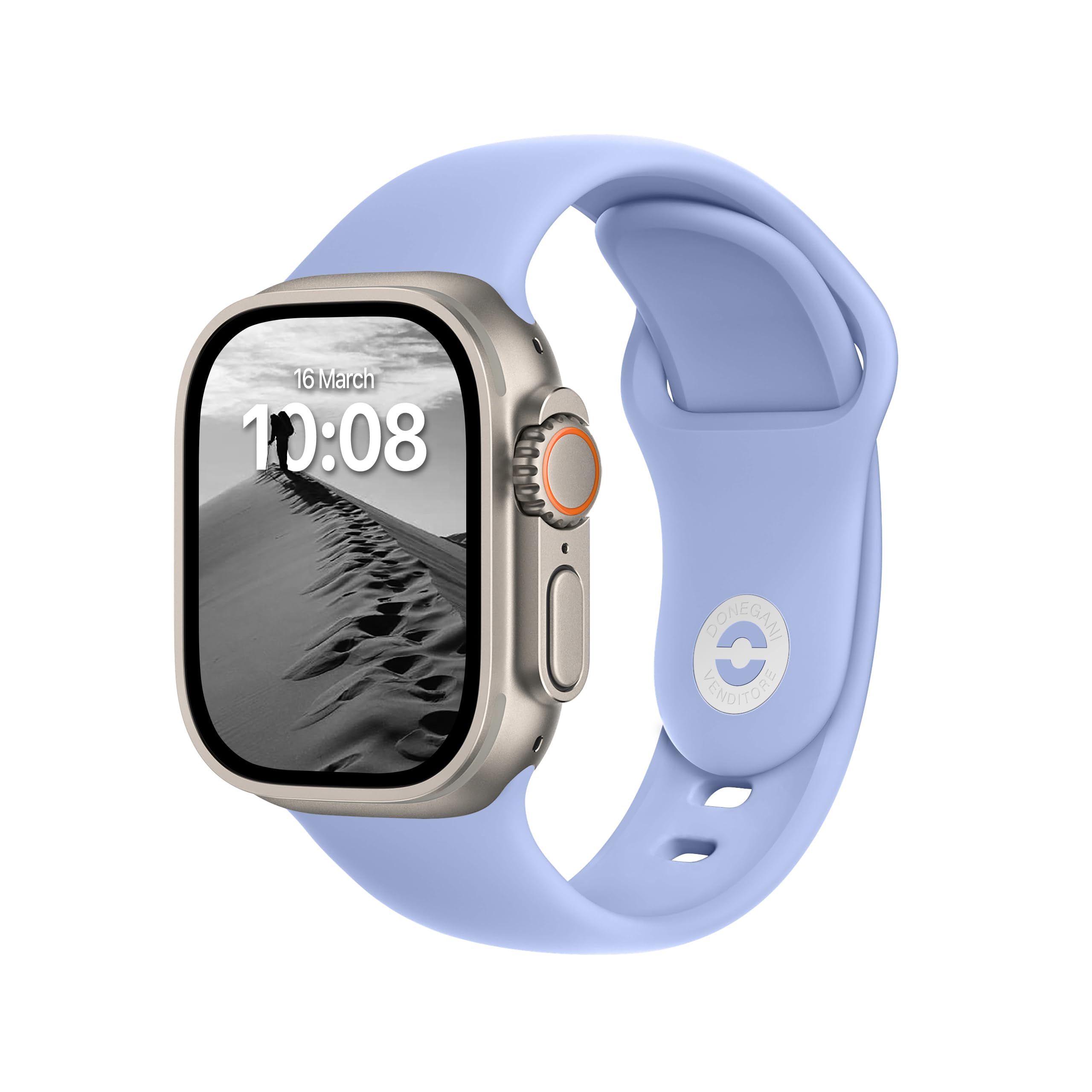 DONEGANI SB Straps for Apple Watch Band Silicone series Ultra 3 2 49mm, Series 11 10 46mm, 9 8 7 45mm 41mm, SE 6 5 4 44mm 40mm, 3 2 1 42mm 38mm Men Women iWatch, Sky Blue — image 1