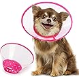 Vivifying Pet Cone for Cats and Small Dogs, 3 Size of Adjustable 5.7-8in Lightweight Recovery Elizabethan Collar for Cats, Puppies and Mini Dogs (Pink)