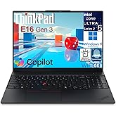 Lenovo ThinkPad E16 Gen 3 16" FHD+ Business Laptop Computer, Intel 14-Core Ultra 5 225H, 16GB DDR5, 512GB SSD, WiFi 6E, Bluetooth 5.3, Backlit Keyboard, Fingerprint Reader, Windows 11 Pro, no Mouse