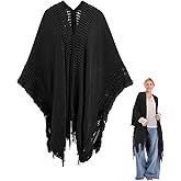 MissShorthair Cardigan Sweaters for Women Slouchy Duster Chunky Long Cardigans Crochet Plus Size Front Ponchos Fringe
