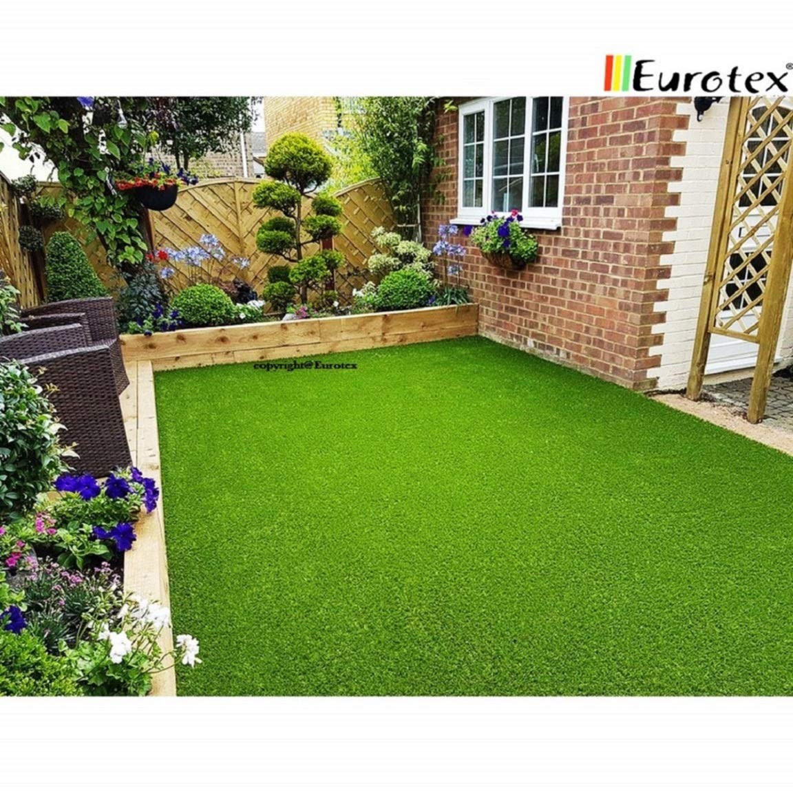 Eurotex® Grass Soft Artificial Grass for Balcony, Walls, Decoration, Well  Packed, Fake Grass Carpet Mats, Artificial Lawn Grass, Size (6.5 X 4 FEET)