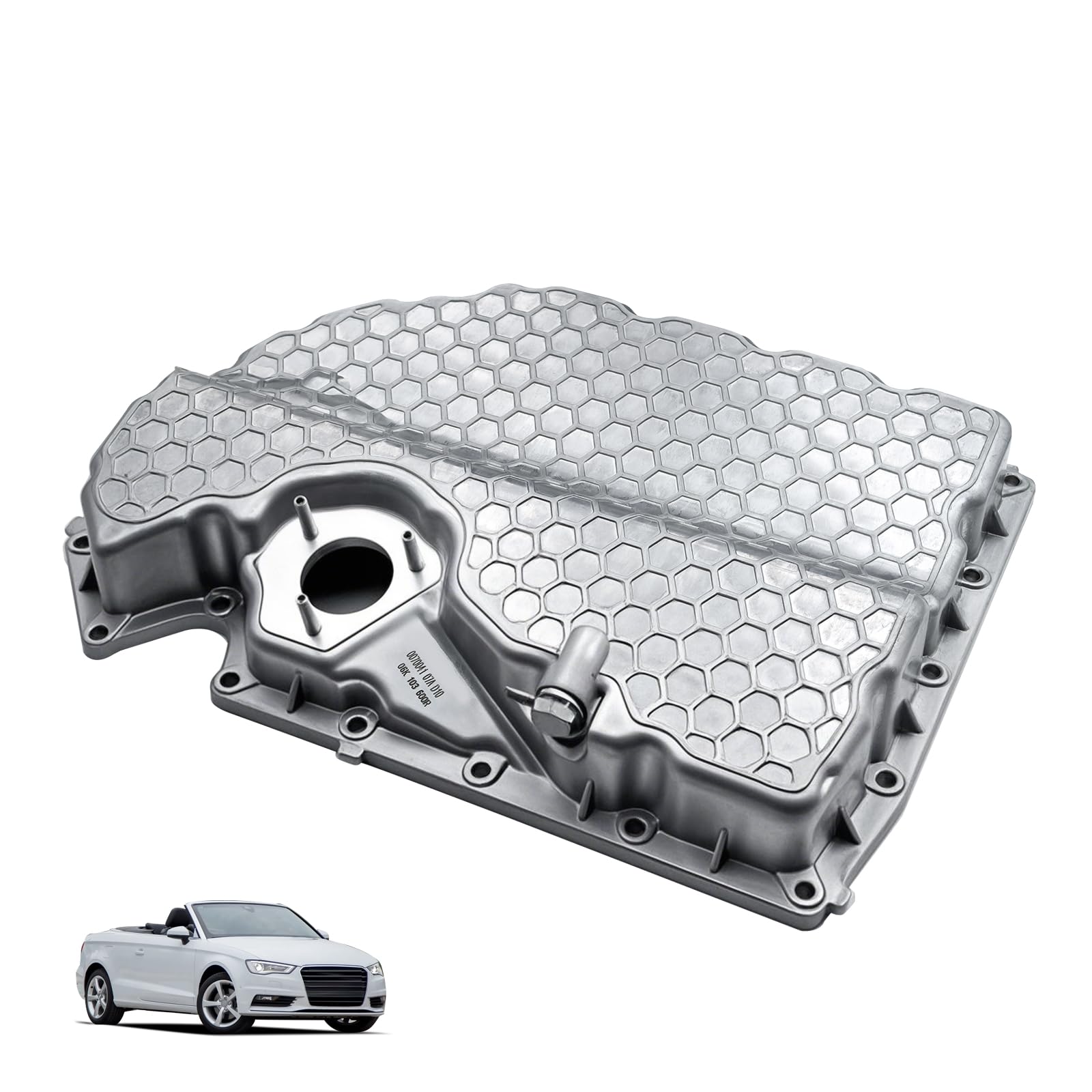 Photo 1 of 06K103600R Engine Pan Conversion Kit Aluminum Retrofit Low Profile Oil Pan Kit Replacement for A1 A3 S3 A3RS3 TT Golf GTI 06K103600AE 06K103600D (Aluminum)