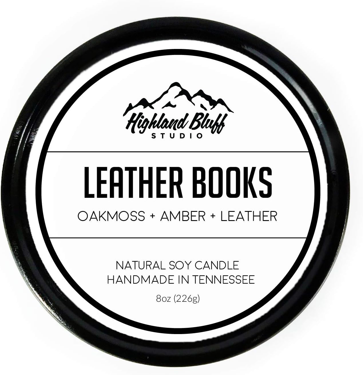 Leather Books Scented Tin Candle