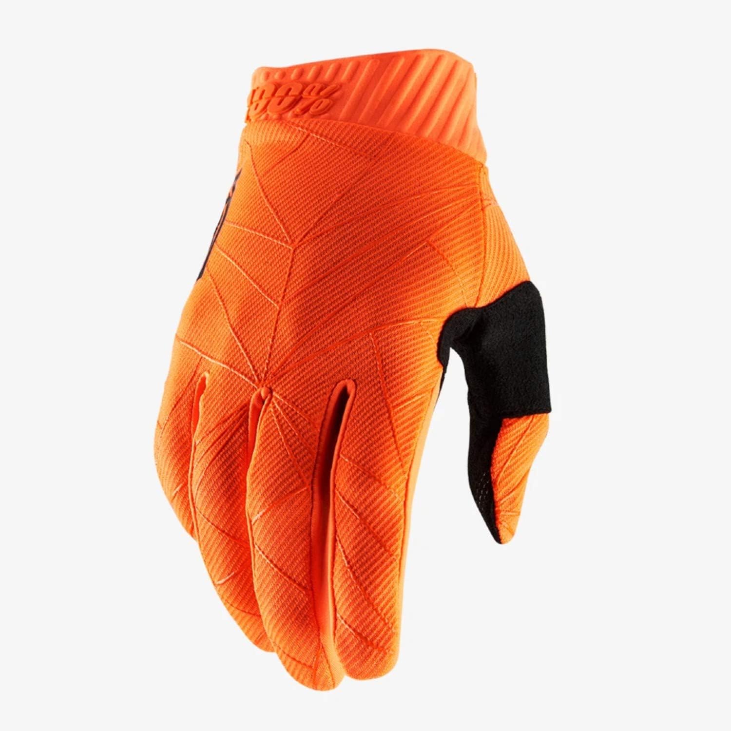 orange mountain bike gloves