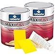 Roberlo Maxifill Superior Lightweight Body Filler – Easy Sanding & Paintable for Car Repairs – Ideal for Dents, Holes & Rust – Ultra Smooth Finish – Pack of 2 x 3 Liters + Hardener
