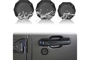 SUPERKRED Keyhole Covers for Jeep Accessories - For Jeep Gladiator Accessories & Jeep Wrangler Accessories JL JLU SUV Door Security Keyhole Cover 2018 2019 2020 2021 2022 2023 2024 +, Door Lock Cover 3Pcs