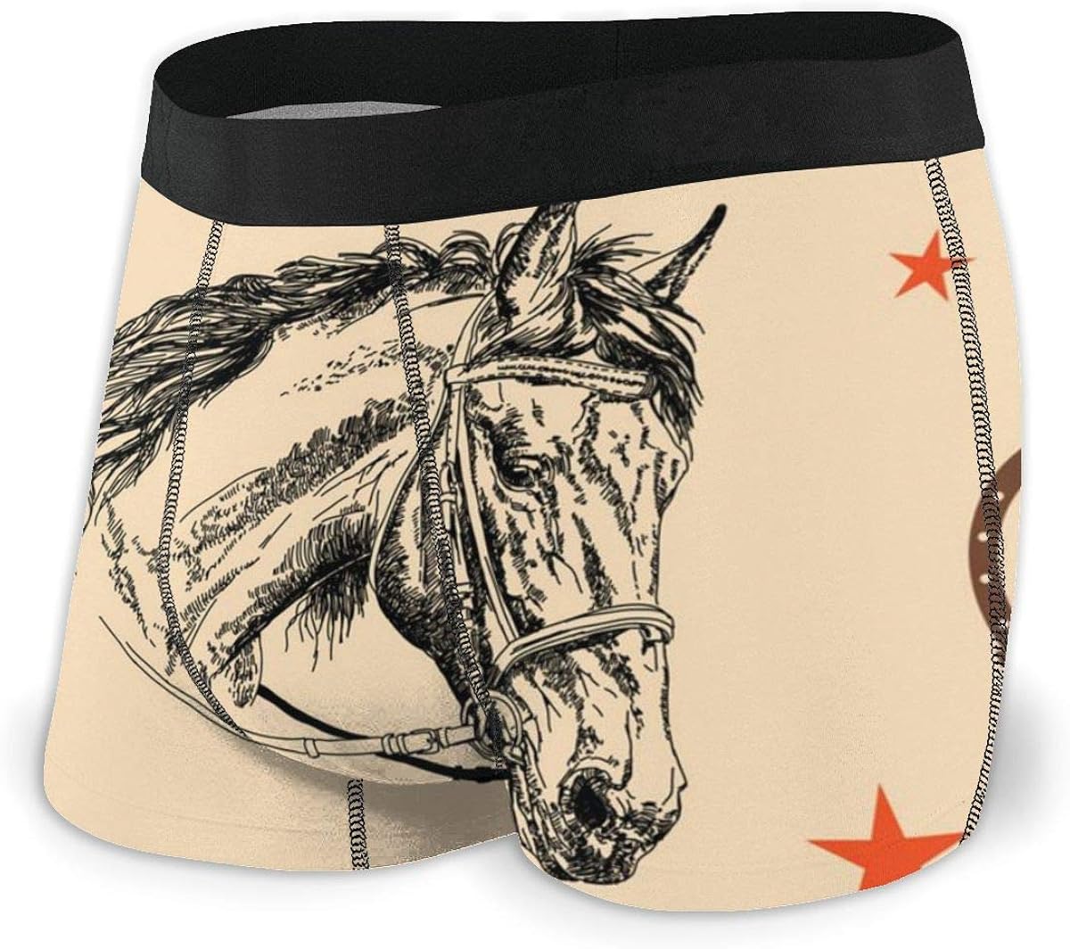 Horse Head Fashion Boxer Briefs Mens Underwear at Amazon Men’s Clothing