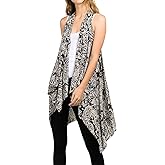 Scarfand's Women's Sheer Open Front Lightweight Sleeveless Long Duster Cardigan Vest