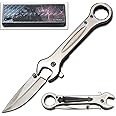 ELITEDGE 7.5" Black Wrench Tactical Spring Assisted Open Folding Pocket Knife Multi-Tool
