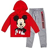 Disney Mickey Mouse Christmas Fleece Pullover Hoodie & Jogger Pants Outfit Set Newborn to Big Kid Sizes (0-3 Months - 14-16)