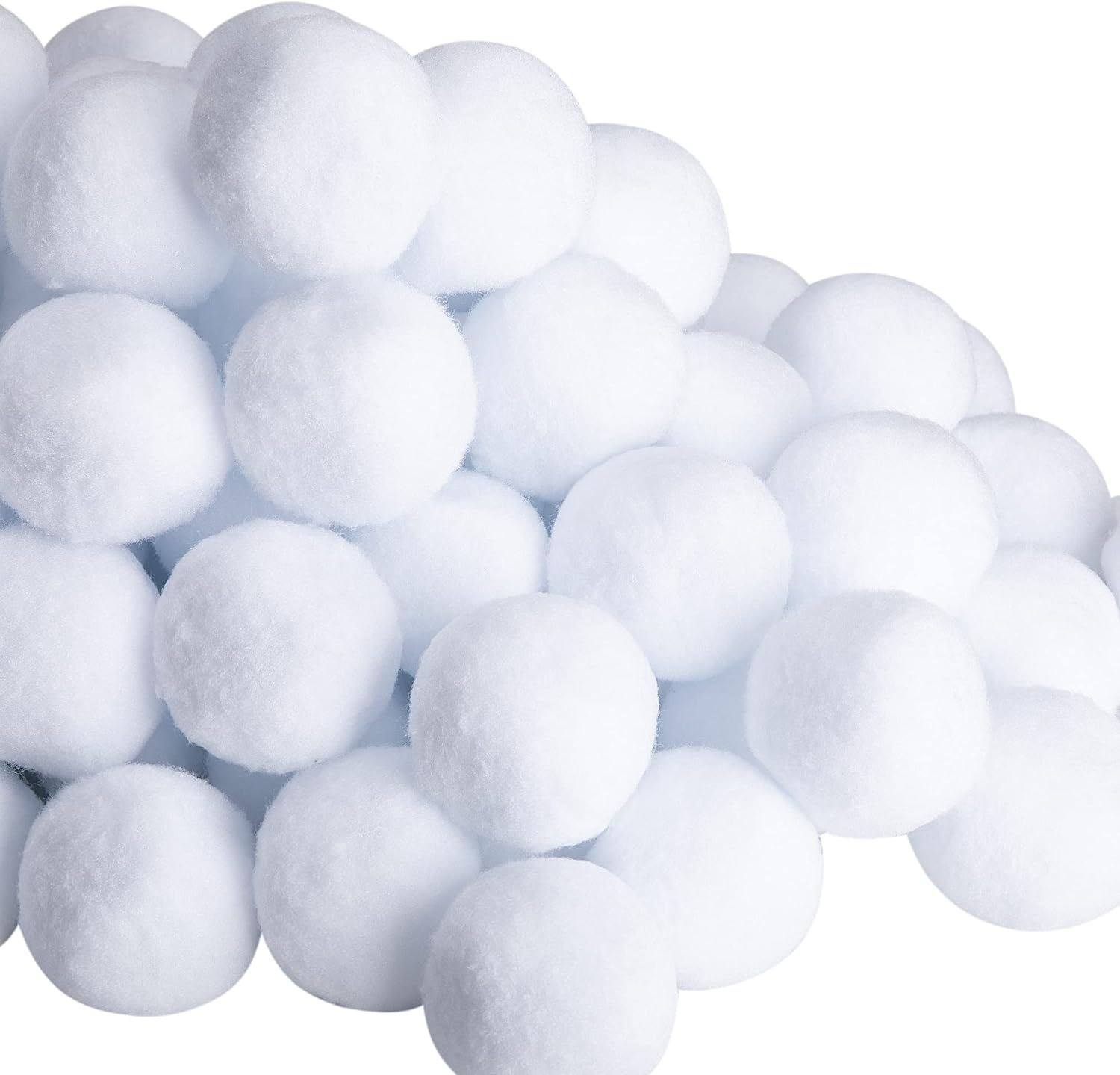 Artificial Snow - codree 100 PCS Fake Snowballs for Kids- 2 Inch Indoor Snowball Fight Balls- Artificial Snowballs for Outdoor Snow Fight and Christmas Tree Decoration
