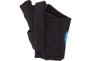 Comfort Cool Thumb CMC Restriction Splint, Provides Direct Support for The Thumb CMC Joint While Allowing Full Finger Function, Right Hand, Medium, black, 78405